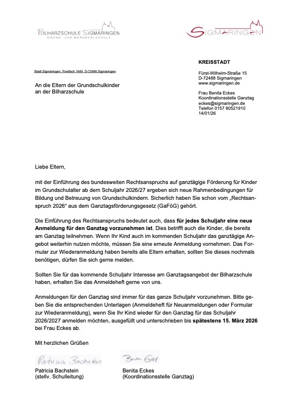 Elternbrief als Grafik